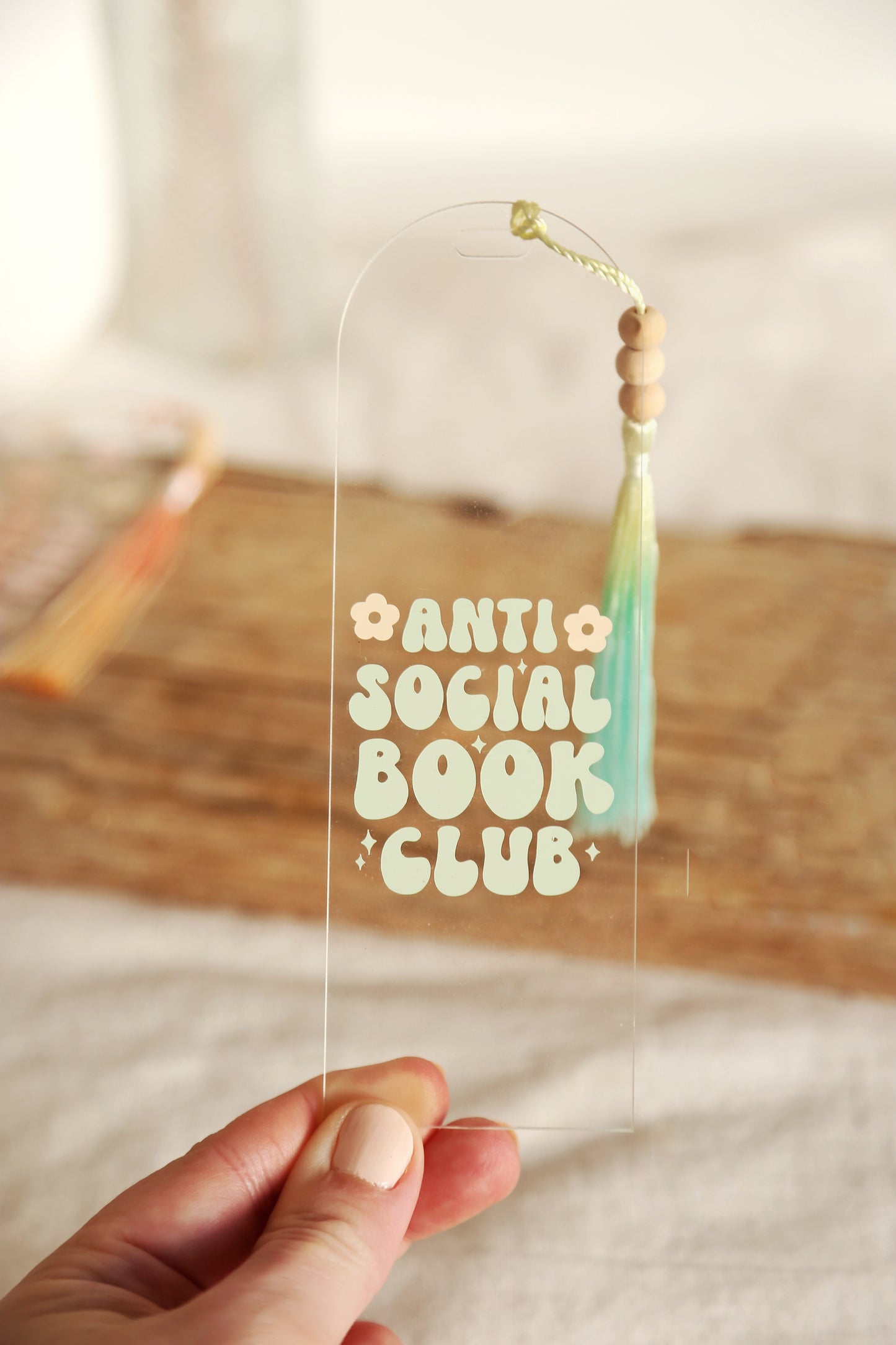 Marque page acrylique avec message