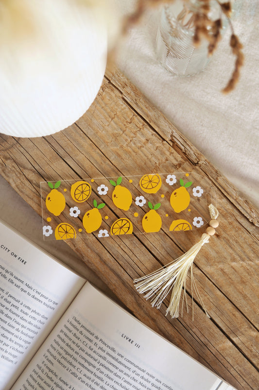 Marque-page acrylique citron