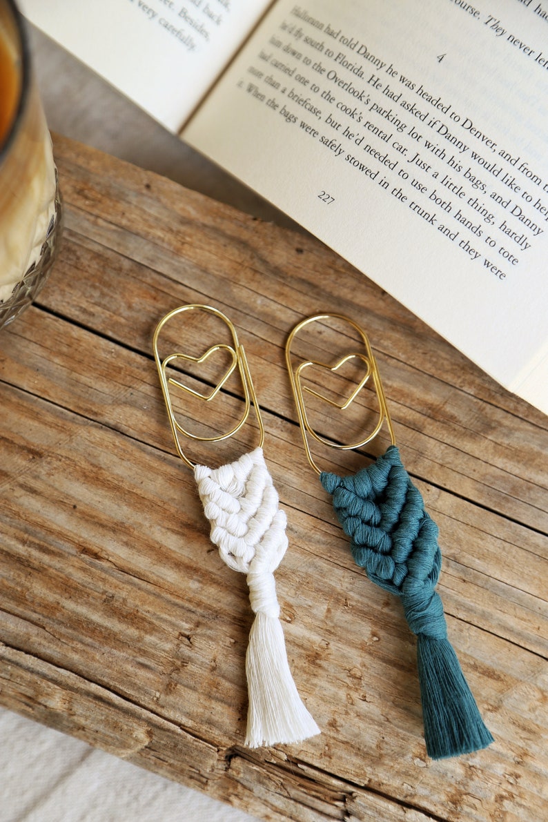 Marque page en forme de coeur